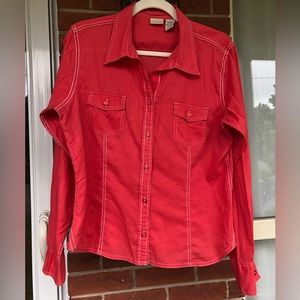 L.L. Bean women’s button-down shirt, long sleeve, cotton, szL